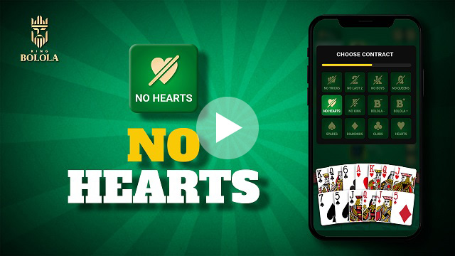 Video guide demonstrating how to play the 'King Bolola - Contract No Hearts