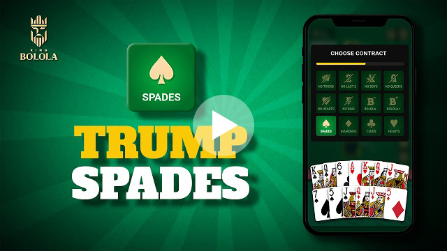 Video guide demonstrating how to play the 'King Bolola - Contract Trump Spades